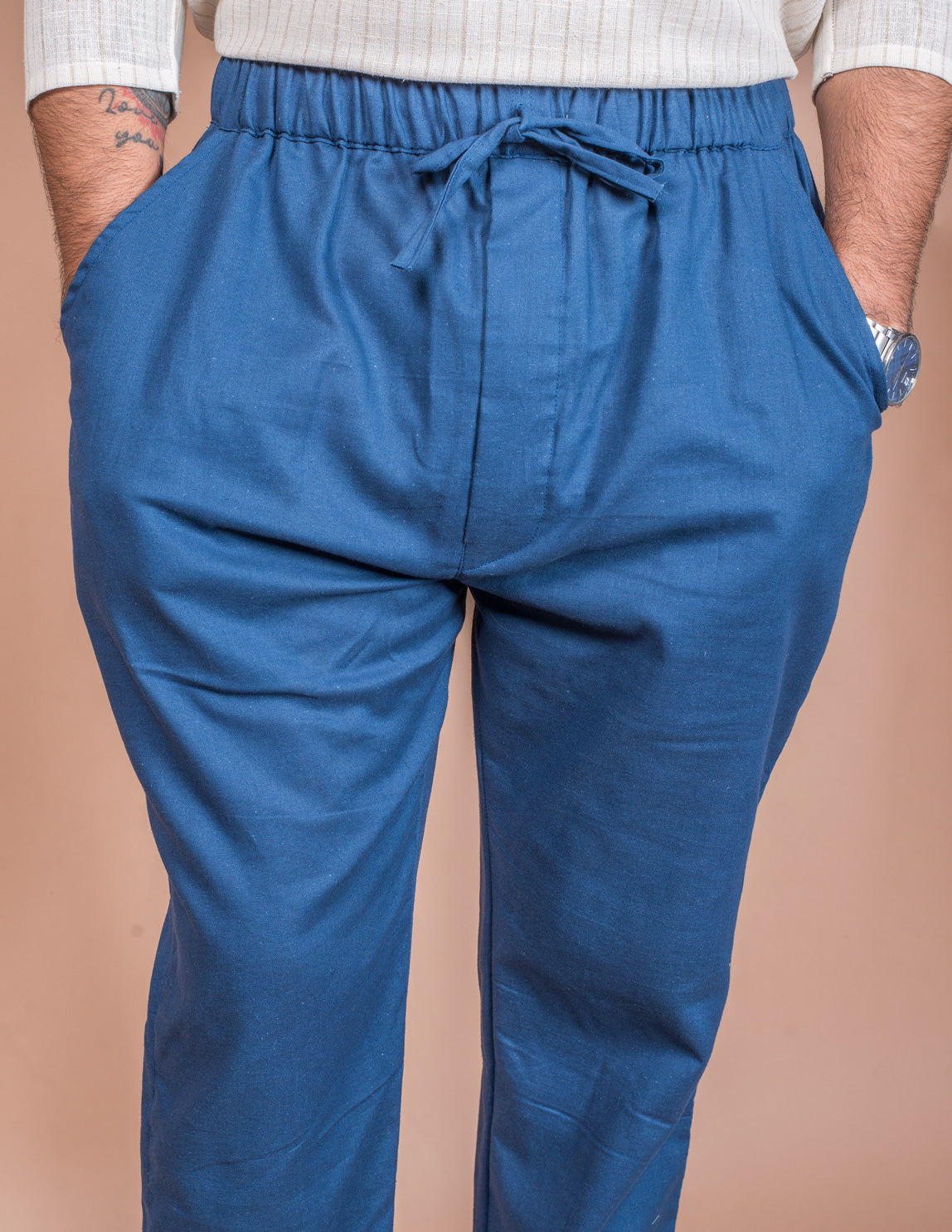 Blue Cotton Pyjama Pant