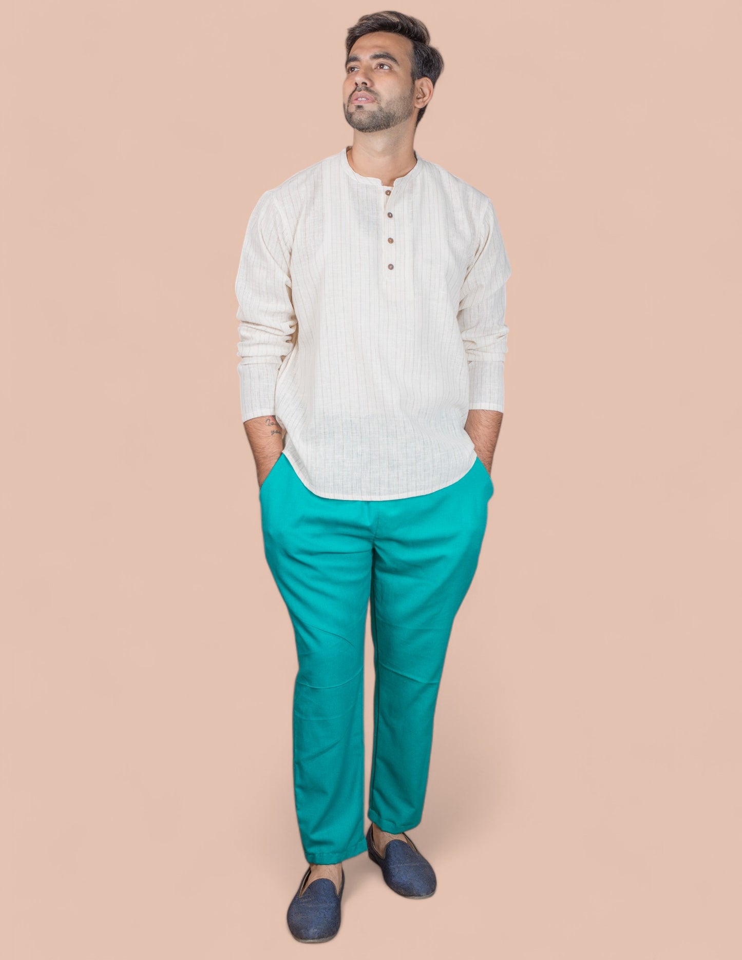 Cyan Cotton Pyjama Pant