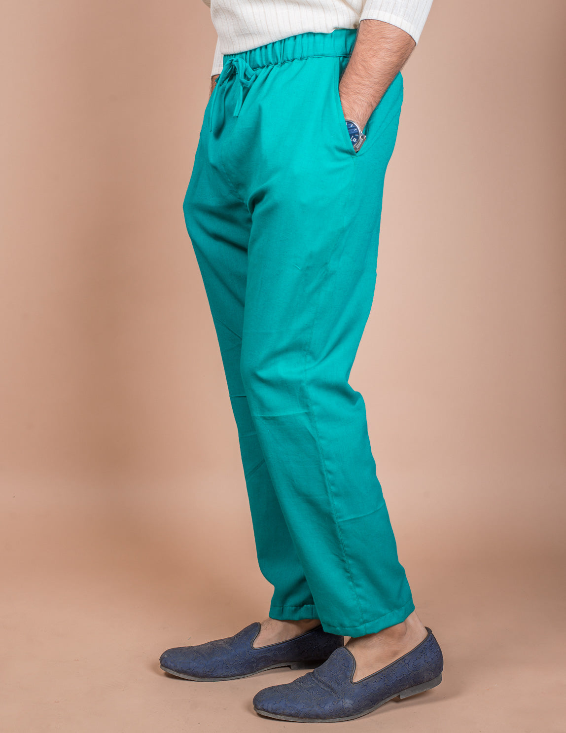 Cyan Cotton Pyjama Pant