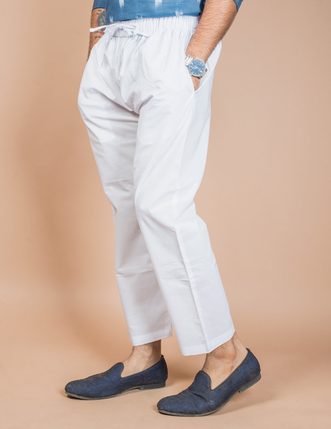 White Cotton Pyjama Pant