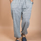 Grey Checked Cotton Harem Pant