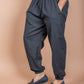 Black Cotton Plain Harem Pant