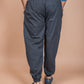 Black Cotton Plain Harem Pant