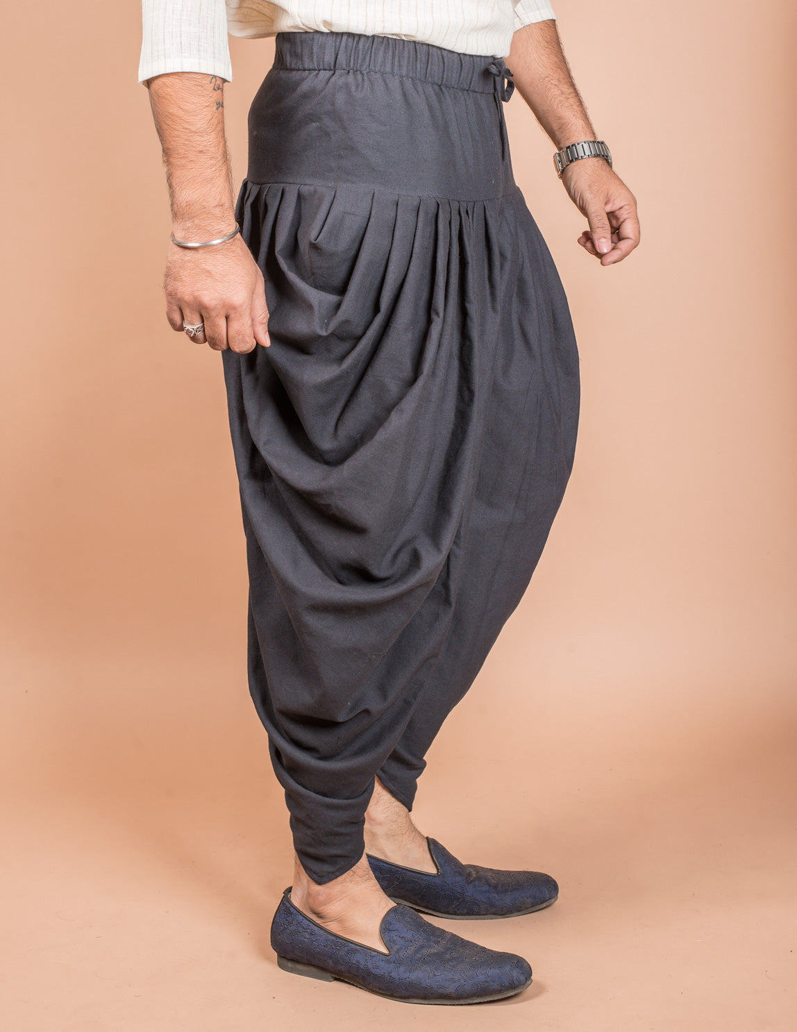 Black Cotton Dhoti Pant Unisex