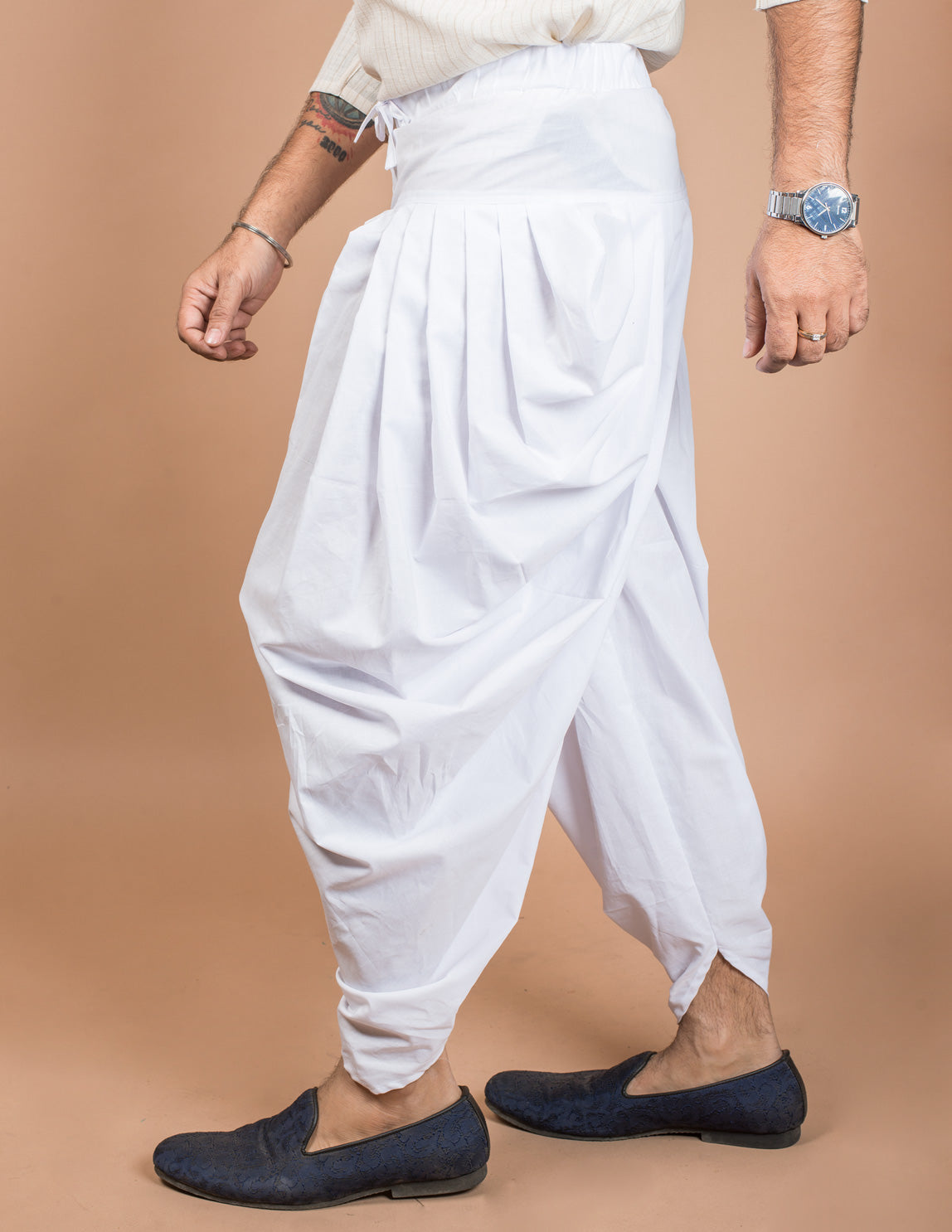 White Cotton Dhoti Pant Unisex