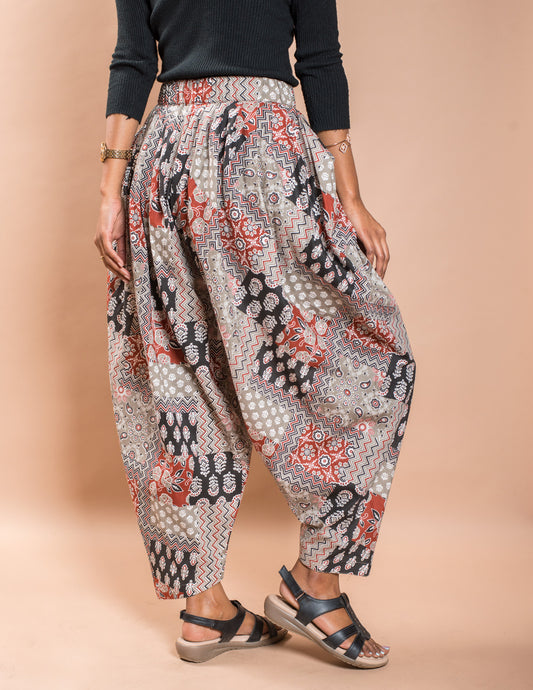 Multicolour Patch Pure Cotton Dhoti Pant