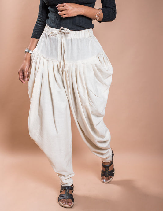 Off White Pure Cotton Dhoti Pant