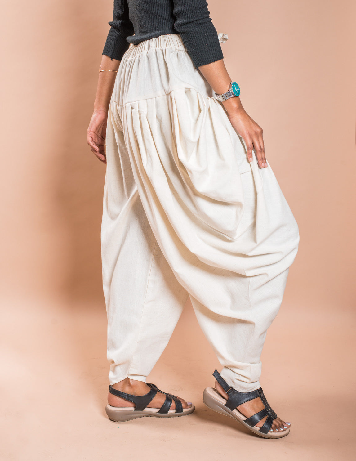 Off White Pure Cotton Dhoti Pant