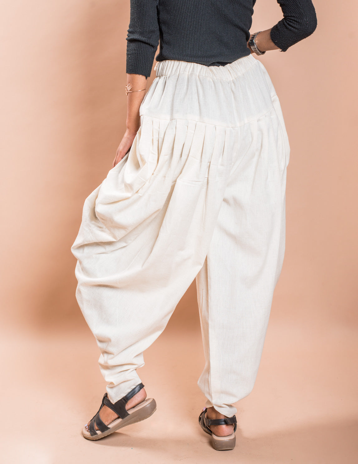 Off White Pure Cotton Dhoti Pant