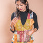 Kantha Patch V Neck Waistcoat / Jacket