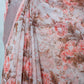 Pink Floral Linen Digital Print Saree