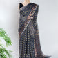 Black Cotton Jamdani Handloom Saree