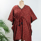 Maroon Pure Cotton Ajrakh Kaftan