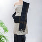 Off White Cotton Handloom Jacquard Unstitched Suit