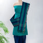 Green Cotton Handloom Jacquard Unstitched Suit