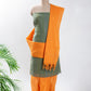 Green Woven Cotton Handloom Unstitched Suit