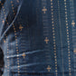 Blue Cotton Jacquard Unstitched Suit