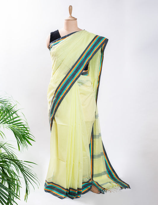 Plain Cotton Handloom Saree