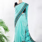 Blue Plain Cotton Handloom Saree