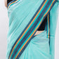 Blue Plain Cotton Handloom Saree