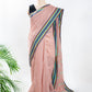 Brown Plain Cotton Handloom Saree