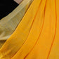 Yellow Plain Linen Handloom Saree