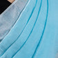 Sky Blue Plain Linen Handloom Saree