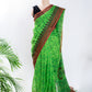 Green Cotton Slub Handloom Saree