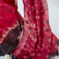 Red Cotton Slub Handloom Saree