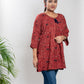 Maroon Pure Cotton Ajrakh Top