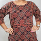 Maroon & Black Pure Cotton Ajrakh Kurti