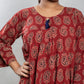 Maroon Pure Cotton Ajrakh  Top