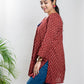 Maroon Pure Cotton Ajrakh Top