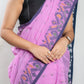 Pink Cotton Soft Jamdani Handloom Saree