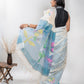 Beige Handloom Muslin Tissue Jamdani Saree