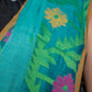 Sea Green Handloom Cotton Tissue Jamdani Saree