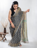 Grey Handloom Cotton Soft Jamdani Saree