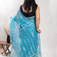 Blue Handloom Cotton Soft Jamdani Saree