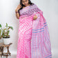 Pink Handloom Cotton Soft Jamdani Saree