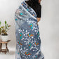 Grey Handloom Pure Cotton Jamdani Saree