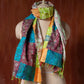 Bengal Kantha Patchwork Silk Stole Reversible