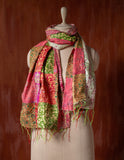 Bengal Kantha Patchwork Reversible Silk Stole