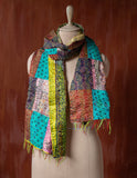 Bengal Kantha Patchwork Reversible Silk Stole