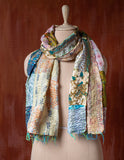 Bengal Kantha Patchwork Reversible Silk Stole