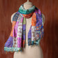 Bengal Kantha Patchwork Reversible Silk Stole