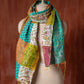 Bengal Kantha Patchwork Reversible Silk Stole