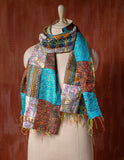 Bengal Kantha Patchwork Reversible Silk Stole