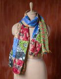 Bengal Kantha Patchwork Reversible Silk Stole