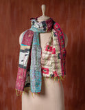 Bengal Kantha Patchwork Reversible Silk Stole