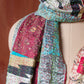 Bengal Kantha Patchwork Reversible Silk Stole